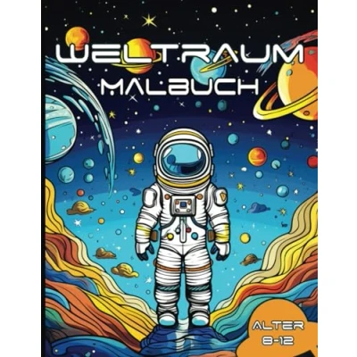 Abbildung von Weltraum: Ein Malbuch Über Das Universum, Aliens, Raketen, Raumschiffe, Planeten, Technologie Und Vieles Mehr Für Kinder Im Alter Von 8 12 Jahren: ... Jahren
