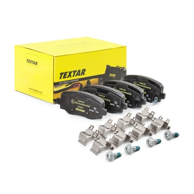 Abbildung von TEXTAR 2230401 Bremsbelagsatz mit akustischer Verschleißwarnung Bremssattelschrauben Zubehör JEEP: Renegade Off Road, Compass, FIAT: 500X