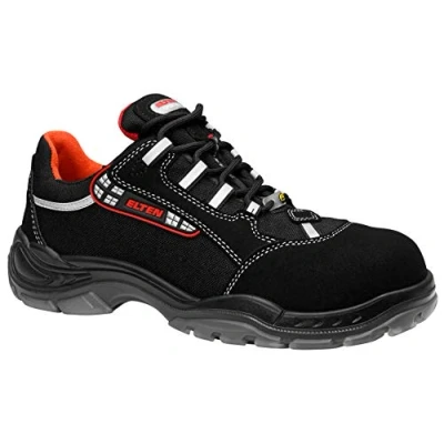 Abbildung von ELTEN Sicherheitsschuhe SENEX ESD S2, Herren, Textil, Kunststoffkappe (leichter als Stahlkappe), leicht, sportlich, Schwarz/Rot, Größe: 46