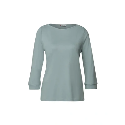 Abbildung von Street One Basic Uboot Langarmshirt, Damen, Größe: 38, Blau