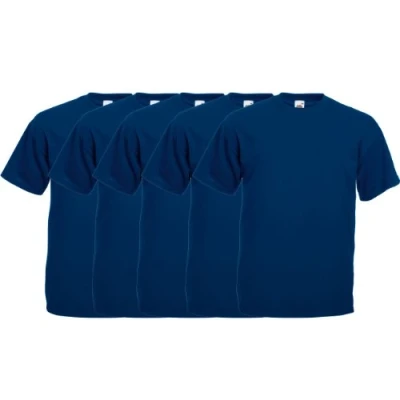 Abbildung von Fruit of the Loom Original T Rundhals Shirt F140 5er Pack Gr. M, Navy