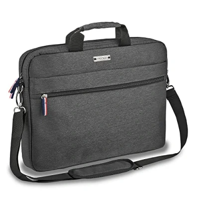 Abbildung von Pedea Laptoptasche 15,6 Zoll (39,6cm) URBAN HIP Notebook Umhängetasche mit Tablet Fach, grau
