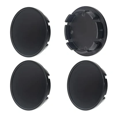 Abbildung von Satz 4 Stück x 66mm Nabenkappen Radkappen Felgenkappen Kappen (Ohne Abdeckung, SCHWARZ)