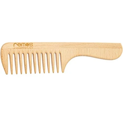 Abbildung von REMOS Holzkamm mit Griff aus heimischem Buchenholz 22 cm grober Zahnung