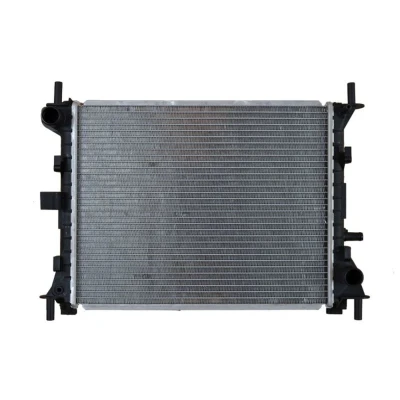 Abbildung von NRF 509614 Kühler, Motorkühlung Aluminium 446 378 16 mit Anbauteilen Kühlrippen gelötet FORD: Focus Mk1 Hatchback