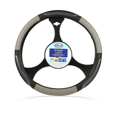 Abbildung von ALCA Luxus 599000 Lenkradbezug grau, schwarz 37 39 PVC
