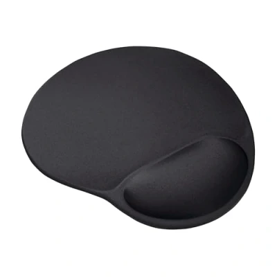 Abbildung von Trust Bigfoot Ergonomisches Mauspad mit Gelkissen 236 x 205 mm, Softgel Handballenauflage, Mikrofaseroberfläche, Mousepad Handauflage, rutschfeste Unterseite Schwarz