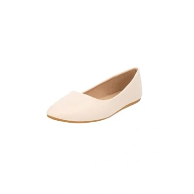 Abbildung von Elara Damen Ballerina Bequeme Slip Ons Flach Chunkyrayan DY 10A Beige 36