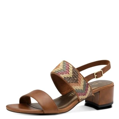 Abbildung von Marco Tozzi Riemensandalette, Damen, Größe: 40, Cognac comb Schuhe