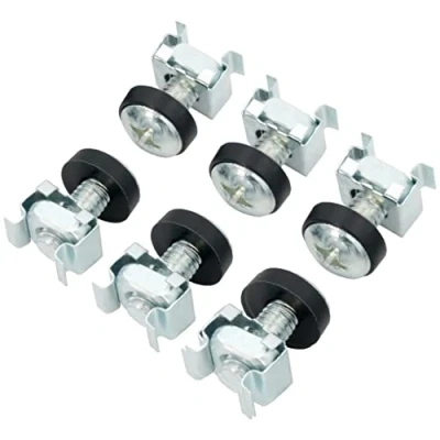 Abbildung von BIGtec 20 x Käfigmutter Montageschrauben Käfigmutternset M6 Montagesatz für 10&quot; und 19&quot; Schränke Netzwerk Schrauben Rack Käfigmuttern