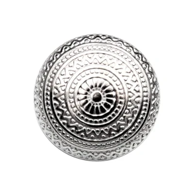 Abbildung von 10 Stück schöne hell silber Metall Knöpfe gewölbt mit feinem Muster 17mm, 22mm oder 27mm made in Germany (17mm)