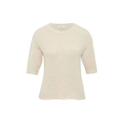 Abbildung von s.Oliver Weicher MIT 3/4ÄRMELN Strickpullover, Damen, Größe: 34, Beige