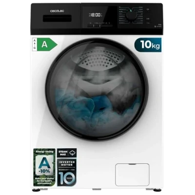 Abbildung von Cecotec Waschmaschine 10 kg Frontlader Bolero Dresscode 10410 Inverter A. 1950W, 1400 U/min einstellbar, 16 Programme, Plus Motor, Niedriger Verbrauch, Dampf, Kleidung sterilisieren