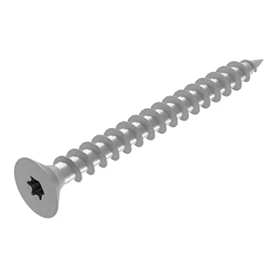 Abbildung von SECCARO Spanplattenschraube 6 x 60 mm, Edelstahl V2A VA A2, Holzschraube mit Vollgewinde, TX/Innensechsrund 100 Stück