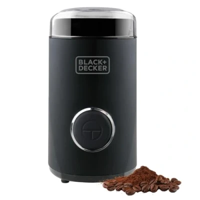 Abbildung von Black+Decker ES9080010B BXCG150E Kaffeemühle, 150, Kunststoff, Schwarz