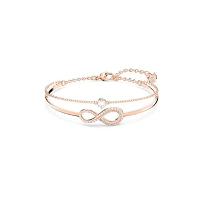 Abbildung von Swarovski Infinity Bangle Chain Armband silvercoloured, Damen, Größe: Medium, Silver coloured