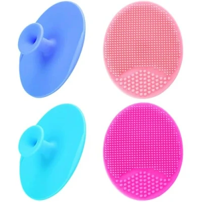 Abbildung von Baby Badebürste, Bürste, Silikon Massagebürste, Peeling Essential für trockene Haut, Wiegenkappe und Ekzeme, 4 Stück (Klein Stück)