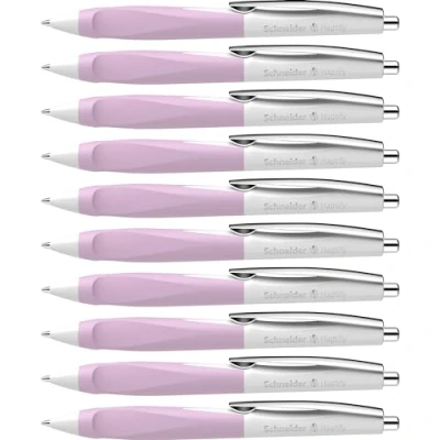 Abbildung von Schneider 135328 Haptify Kugelschreiber (Strichstärke M, Schreibfarbe: blau) 10er Pack, weiß flieder
