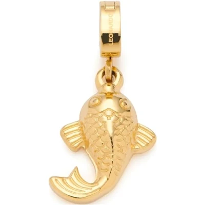 Abbildung von Leonardo Jewels Anhänger Clip&amp;Mix Ari, Ketten aus goldfarbenem Edelstahl, detaillierter Glücksbinger im Koi Design, Schmuck Geschenk für Frauen, 023659