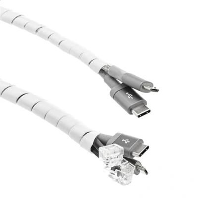 Abbildung von Amazon Basics Kabelkanal, ideal zur Kabelführung und zum Schutz der Kabel vor Haustieren, 10 m, weiß (früher Marke AmazonCommercial)