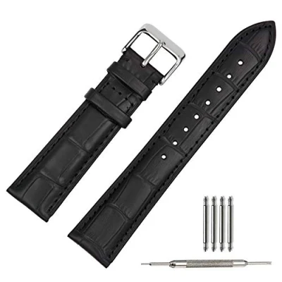 Abbildung von TStrap Uhrenarmband 20mm Leder Armband Herren Lederarmband Uhrenband mit Edelstahl Dornschließe 14mm 16mm 18mm 19mm 21mm 22mm 23mm 24mm
