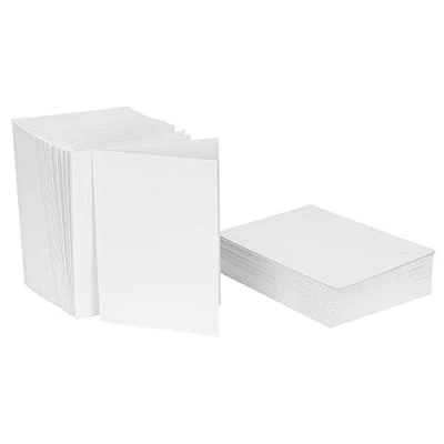 Abbildung von Ideen mit Herz Klappkarten Set blanko Faltkarten Umschlag 50 Karten &amp; Umschläge zum Selbstgestalten (Kartengröße 10,5 x 14,8 cm DIN C6)