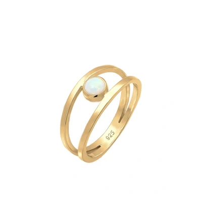 Abbildung von Elli GEO Classic Ring, Damen, Größe: 56, Gold coloured