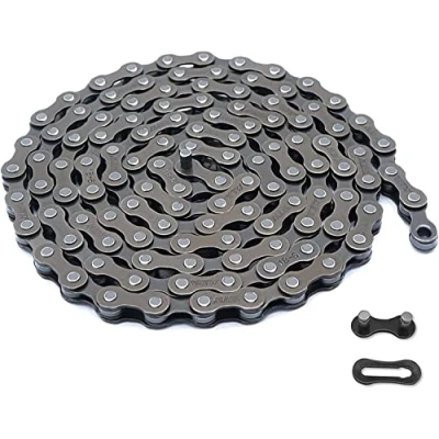 Abbildung von Hycline Fahrradkette 6/7/8 fach, Fahrrad kette 1/2 x 3/32 Zoll, Spezialstahl Bike chain für BMX Kettenschloss Road Mountain Rennrad Sport fahrrad, 116 Glieder