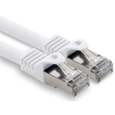 Abbildung von freiwerk 20m weiss 1 Stück CAT.7 Netzwerkkabel Lan Ethernet Patch Kabel s FTP LSZH PIMF 10GB RJ45 Stecker Cat6a