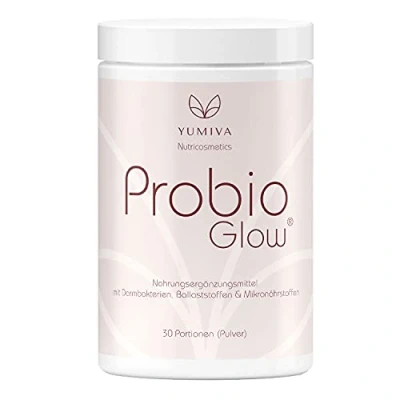 Abbildung von Kulturen Komplex ProbioGlow 21 30 Milliarden Bifidobakterien und Milchsäurebakterien resistente Stärke Typ 3, Akazienfasern, resist. Maisdextrin, Glutamin