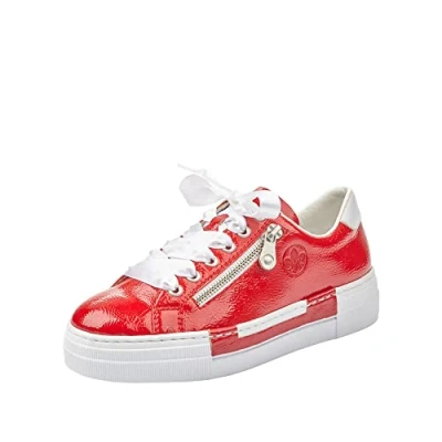 Abbildung von Rieker Damen N49C2 Sneaker, Rot (Flamme/Weiss/ 33 33), 35 EU