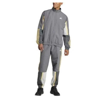 Abbildung von adidas Sportswear Colorblock Tracksuit SET Trainingsanzug, Herren, Größe: Medium, Grey five