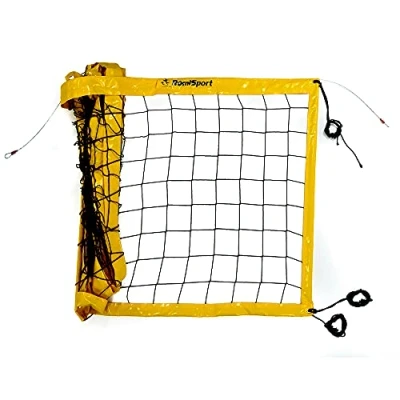 Abbildung von professionelles Netz für Beachvolleyball Volleyball 8.5m zum Strandvolleyball Gelb Wetterfest Indoor Outdoor Garten Strand Sport