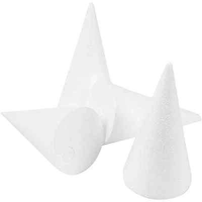 Abbildung von Creativ 54360 Styroporkegel, 14.5 cm, 25 Stück, Weiß