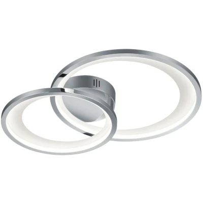Abbildung von Trio Leuchten LED Deckenleuchte Granada 673810206, Metall Chrom/Weiß, inkl. 29 Watt LED, Switch Dimmer