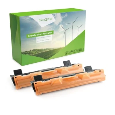 Abbildung von Green2Print Toner Doppelpack, 2 Kartuschen 1500 Seiten ersetzt Brother TN 1090 passend für DCP1622WE, DCP1623WE, HL1222WE, HL1223WE