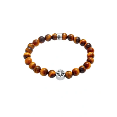 Abbildung von Kuzzoi Beads Compass Armband, Herren, Größe: 19, Braun