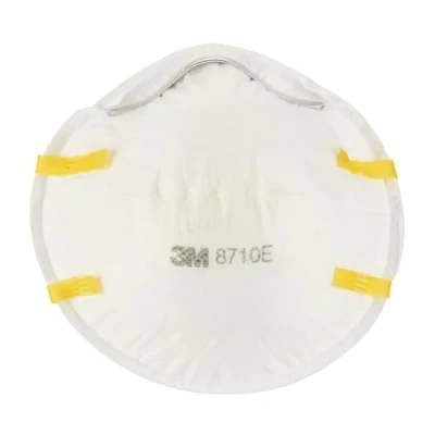 Abbildung von 3M 8710EC3, Atemschutz Maske FFP1, Partikelmaske für Handschleifarbeiten, individuell anpassbarer Nasenbügel, EN Sicherheit zertifiziert, 3 Stück