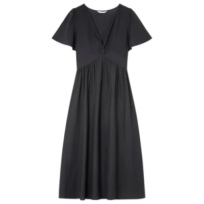 Abbildung von SPRINGFIELD Damen 7.Gym.a. Vestido Midi Mc Lino Nudo LISO Lässiges Kleid, Standardschwarz, 38