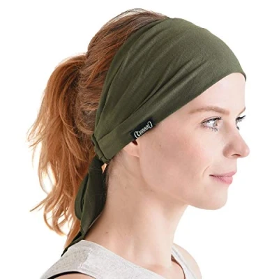 Abbildung von Stirnband Herren Bandana Kopftuch, Haarband Damen Wickeln Lange Dekorative Bänder, Schweißbänder Japanische Mode, Zubehör Für Pirat Ninja Khaki
