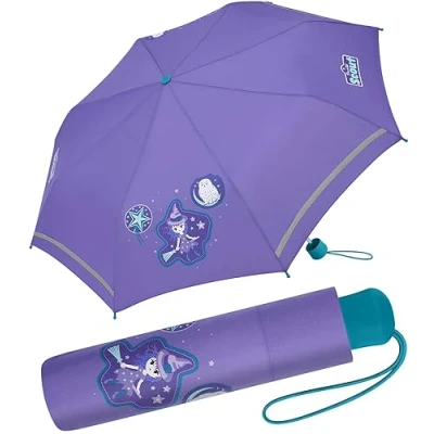 Abbildung von Scout Kinder Taschenschirm mit reflektierendem Streifen Purple Magic