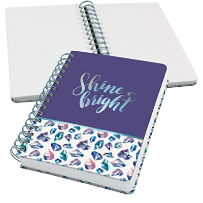 Abbildung von SIGEL JN617 Spiralblock Notizblock Bullet Journal Jolie, ca. A5, dot Lineatur, 240 Seiten, violett/blau/rosa, vegan, aus nachhaltigem Papier hergestellt