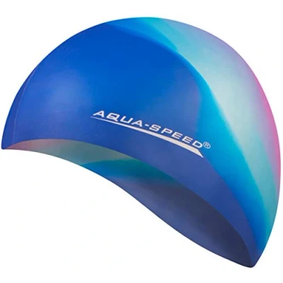 Abbildung von Aqua Speed Bunt Badekappe + Kleines Mikrofaserhandtuch Kinder &amp; Erwachsene Bademütze dicht Badehaube reißfeste Schwimmhaube Swimming Cap Kids Schwimmmütze Silikon 17. / 40