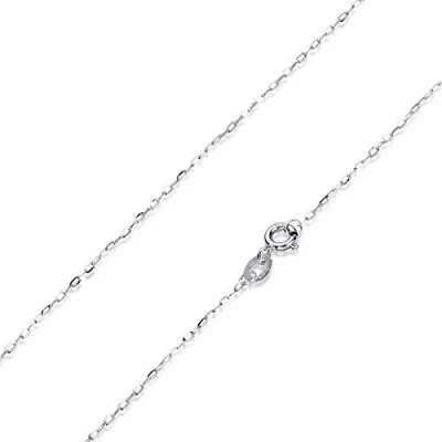 Abbildung von Materia Goldkette 375 Weißgold Damen Mädchen 50cm Ankerkette Halskette Gold Schmuck Made in Germany K110 50