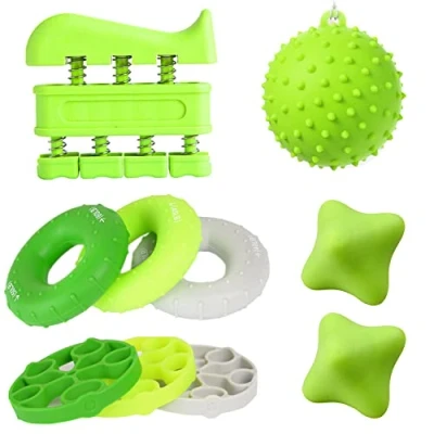 Abbildung von Handtrainer Fingertrainer Set 10er, Hand Grip Finger Trainer Grifftrainer Grippper Strengthener Stretcher,Massageball,Anti Stress Griffball, handmuskeltrainer,Hand Trainingsgerät