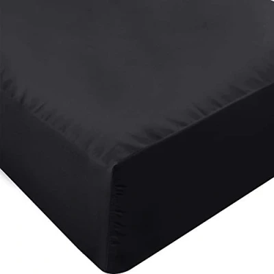 Abbildung von Utopia Bedding Spannbettlaken für King Size Bett, Spannbetttuch, Tiefe Tasche, weiche Mikrofaser, schrumpft und verblasst Nicht, pflegeleicht, nur 1 Spannbetttuch (schwarz)