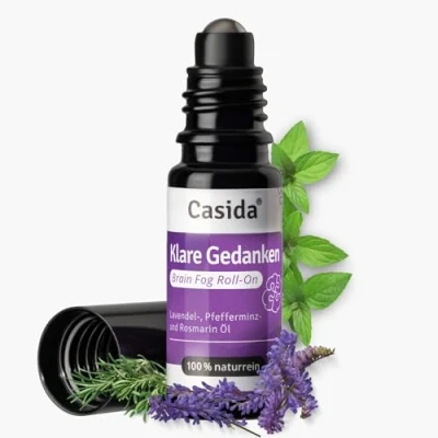 Abbildung von Brain Fog Roll On für Konzentration Klare Gedanken und Mentale Klarheit mit Naturreinen Ätherischen Ölen 10 ml aus der Apotheke (Klare Gedanken)