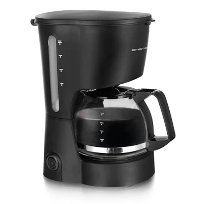 Abbildung von Emerio Filter Kaffeemaschine klein 0.6L Glaskanne für bis zu 5 Tassen frischen Kaffee herausnehmbarer Permanent Anti Tropf Funktion 40 Min. Auto Off 600 Watt BPA frei CME 116801