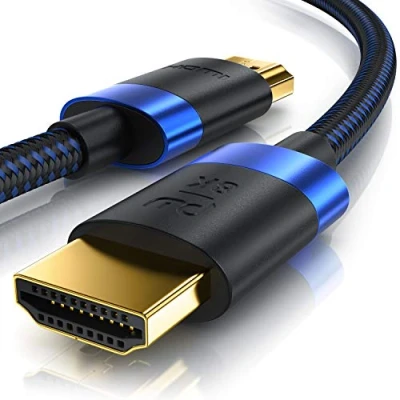 Abbildung von CSL 8K / 4K HDMI Kabel 2.1/2.0 5m @ 60Hz 120Hz 240Hz 48 Gbit/s 3D Ultra High Speed mit Ethernet TV Blu ray PS5 Xbox Series X Switch schwarz 5 Meter
