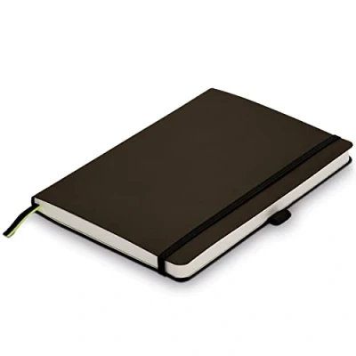 Abbildung von Lamy paper Softcover A6 Notizbuch 810 Format DIN (102 x 144 mm) in schwarz mit Lineatur, 192 Seiten und elastischem Verschlussband